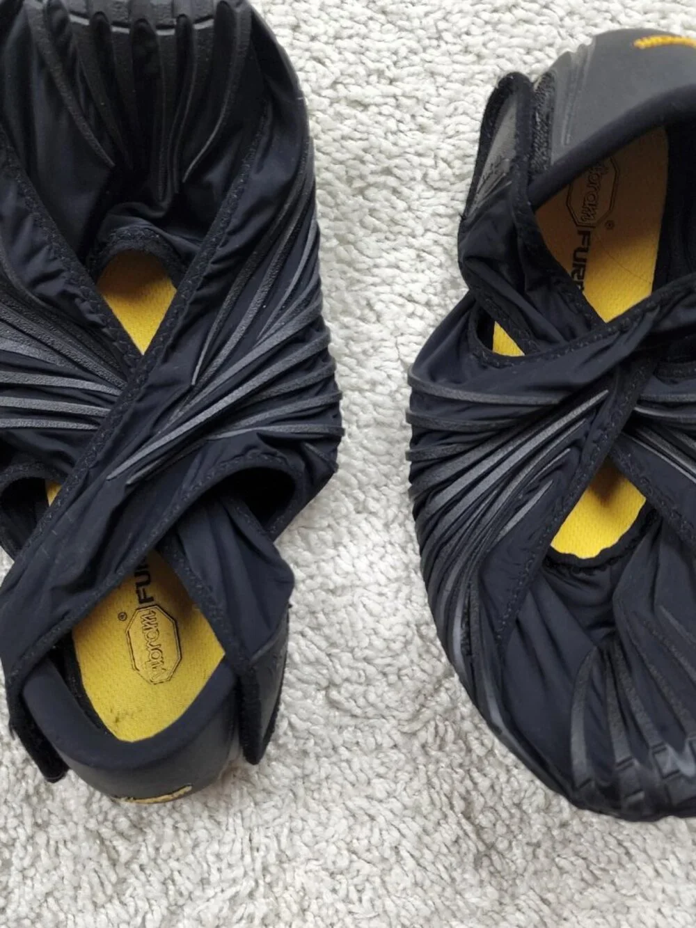 Furoshiki Wrapping Vibram Sole Size 44-45 10-11 XL Black Mens Running Yoga Wrap